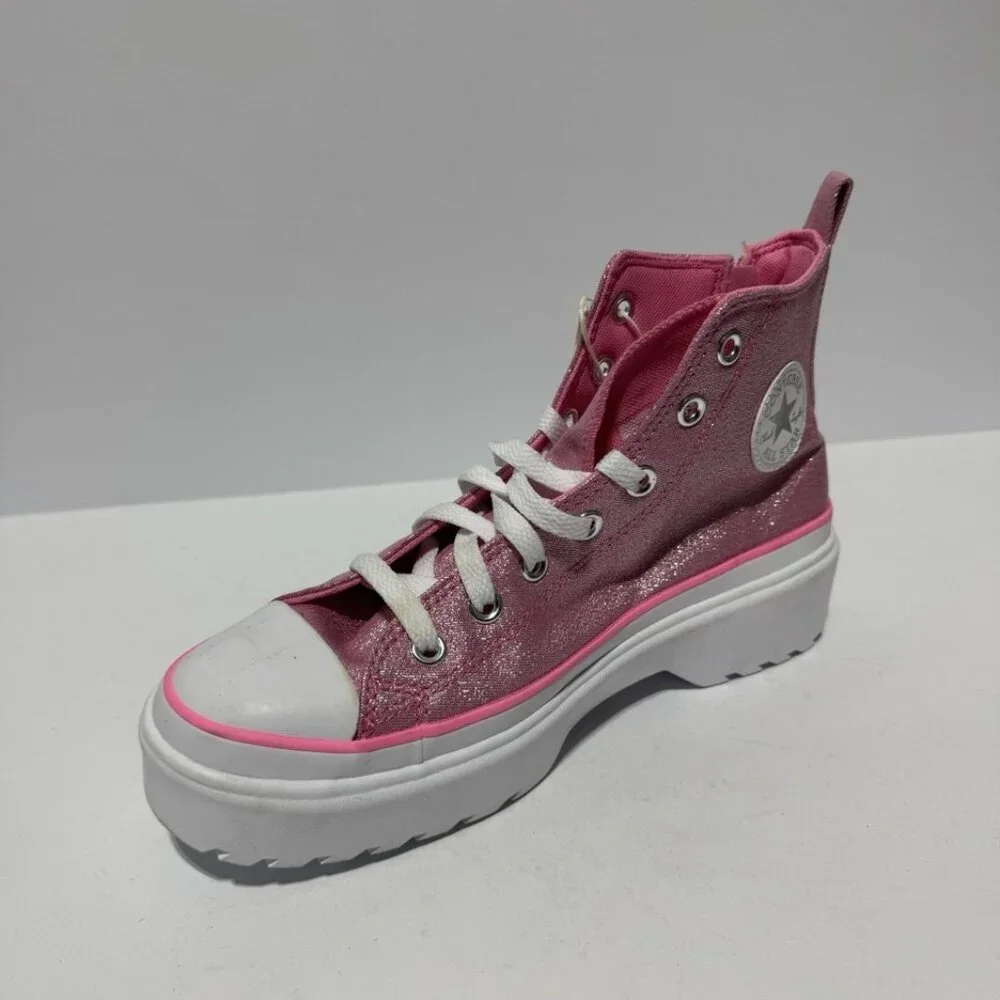 Converse Girls Lugged Lift Platform Sneakers Pink Size 6 M